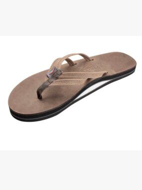 NWT Rainbow Sandals The Sandpiper 1/3" Double Narrow Strap in Stone Grey Sz L 10